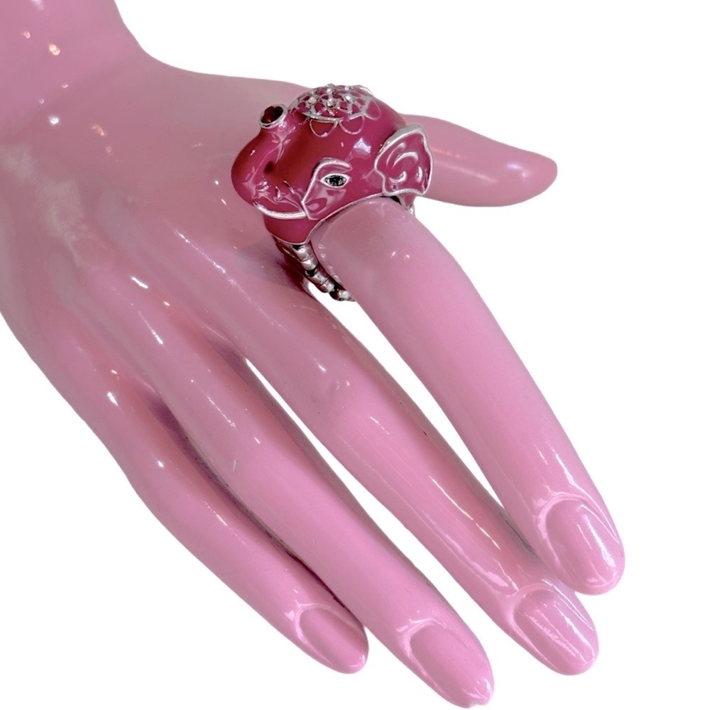 Pink Elephant Ring with Stretch Comfort Band‎